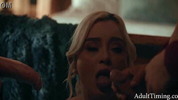 Petite Blonde Virgin Double Penetrated Exorcism