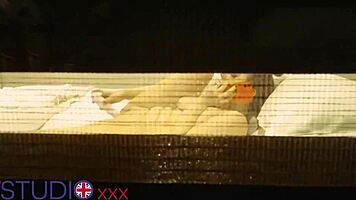 voyeur watches busty british neighbor fingering her huge natural tits and curvy ass