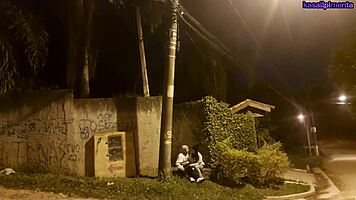 brazilian wife bent over fucked rough anal doggystyle in street cuckold