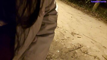 brazilian wife bent over fucked rough anal doggystyle in street cuckold