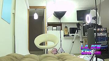Blonde pornstar spills secrets in hot interview then swallows cum on sofa POV casting