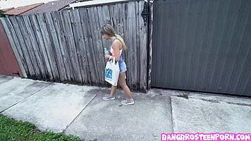 pay shy cutie for steamy van fuck?