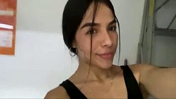 Risky Gym Shower Slut Fingers Dripping Wet Pussy!