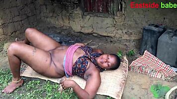 Hunter rams king's wife outdoors with monster BBC creampie finish!