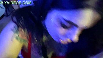 Super lingerie babe delivers hot home blowjob