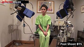 sandra chappelle fucked hard by police in latex gloves with anal gaping and ball licking