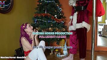 her christmas wish santa fucks her by the tree 🎄🍆