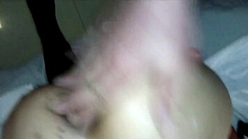 wife straps on double dildo for husband's pegging thrill