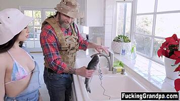 wanna suck my cock step grandad asks young brunette