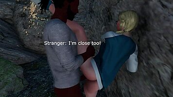 lost teen's squirting pussy exploited by huge black cock in wild hiking fuck