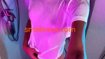 super naughty thai teen bathes her petite ass and small tits before school