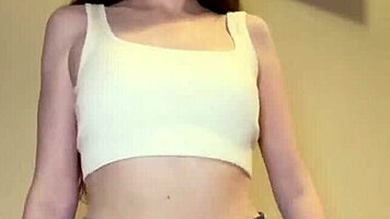 god my tight pussy throbs watching juliaveil's sexy tiktok strip tease dance