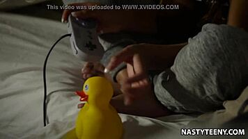 Karlie Montana Toys Her Petite Partner in Steamy Bathroom Lesbian Play!