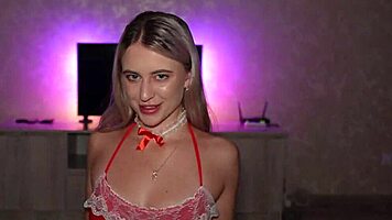 Young Blonde In Lingerie Craves Deepthroat Action And Explosive Orgasm