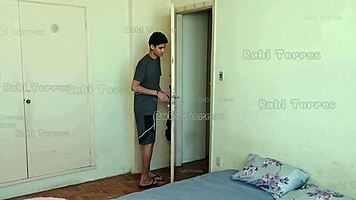 i caught him sniffing my panties then gave him my wet goth pussy