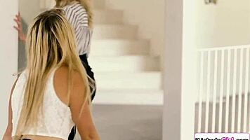 Blonde Teen Shares Sexy Lesbian MILF with Petite Best Friend Boldly