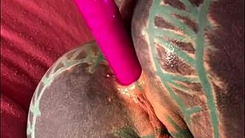 goth tattooed teen fists gaping asshole in latex solo play