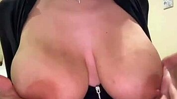 milkiest biggest tits on webcam as amateur milf sucks and toys