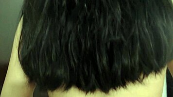 petite babe sucks huge cock then gets pounded in wild threesome