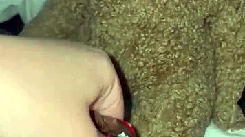 arab beauty feels wild ecstasy stuffing food deep in juicy pussy solo