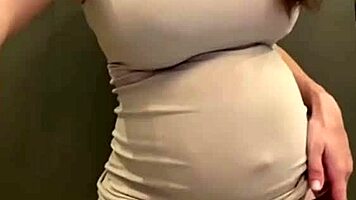 Milky Tits MILF Sucks Cock Reveals Swollen Pussy
