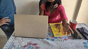 Office worker seduced into brutal pounding by eager colleague