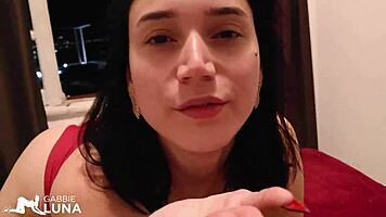 hot brazilian wife sucks monster cock then offers hairy pussy for creamy fill!