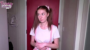 wanna see redhead ellie murphy gag on seth brogan's thick mature cock?