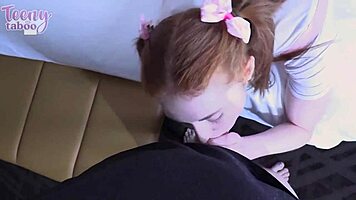 wanna see redhead ellie murphy gag on seth brogan's thick mature cock?