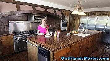 teen lesbians fingering each other in kitchen pov 😍👭