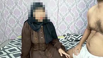 hijab muslim babe boldly rides huge cock in intense doggystyle