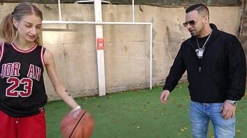 Cute Blonde Basketball Player Gets Street Fucked In Passionate Outdoor Session