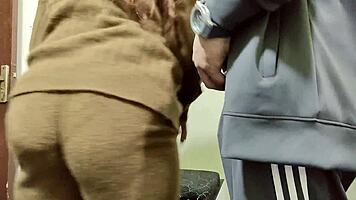 Housewife strips eagerly for boyfriend's hungry gaze