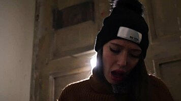 laura quest unleashes teasing outdoor snow flirts and wet public thrills