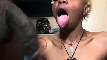 Slim Petite Ebony Takes BBC Missionary Strokes Deep