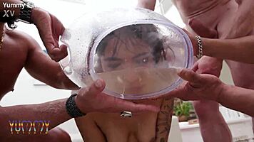 Petite Michy Perez wrecked by DAP DP anal from monster cocks