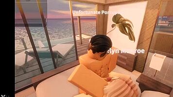 roblox busty blonde slut fucked hard by older guy at beach?