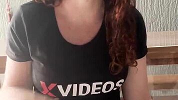 blonde big tits slut offers herself as prize with sexy curves 😈