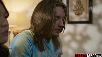 Lulu Chu Catches Jerking Off to Hot Milf Action