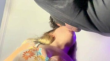 hey big daddy trains my deepthroat with gagging spit till facial swallow mess