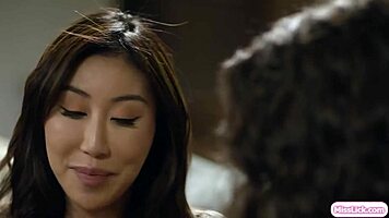 Latina Lesbian Facesits and Fingers Shaved Asian Girlfriend to Ecstasy