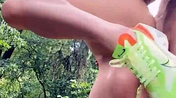 Explosive Wild Outdoor Fuck in Deep Woods!