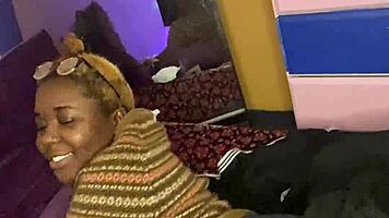 naughty ebony spanks big ass solo in close-up worship