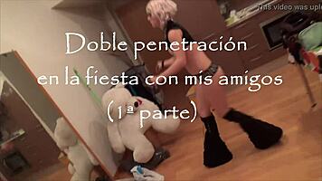 blonde teen double penetrated at wild homemade party