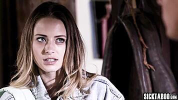 petite big ass teen deepthroats then fucked by two