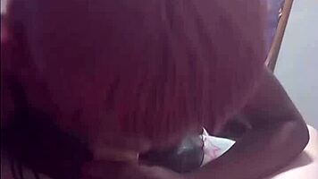 redhead slut in black dress, suck that boss cock harder? 💋🍆