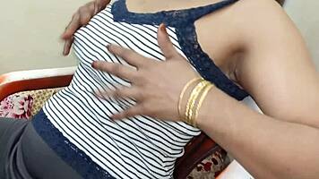 indian brunette slut bent over for rough anal assfucking doggystyle big cock pounding