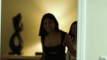 Last Lesbian Fingering Lick in Old Room with Brunette Asian Babe