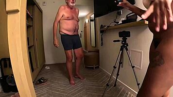 european brunette and blonde take double black cocks in wet threesome