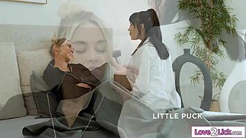 Busty Latina Fingers and Licks Friend's Dripping Wet Pussy